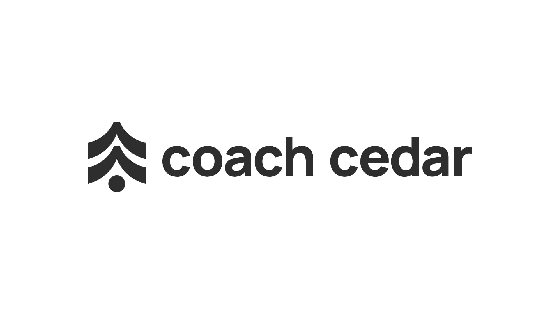 Final Coach Cedar logo, horizontal, in charcoal on white.