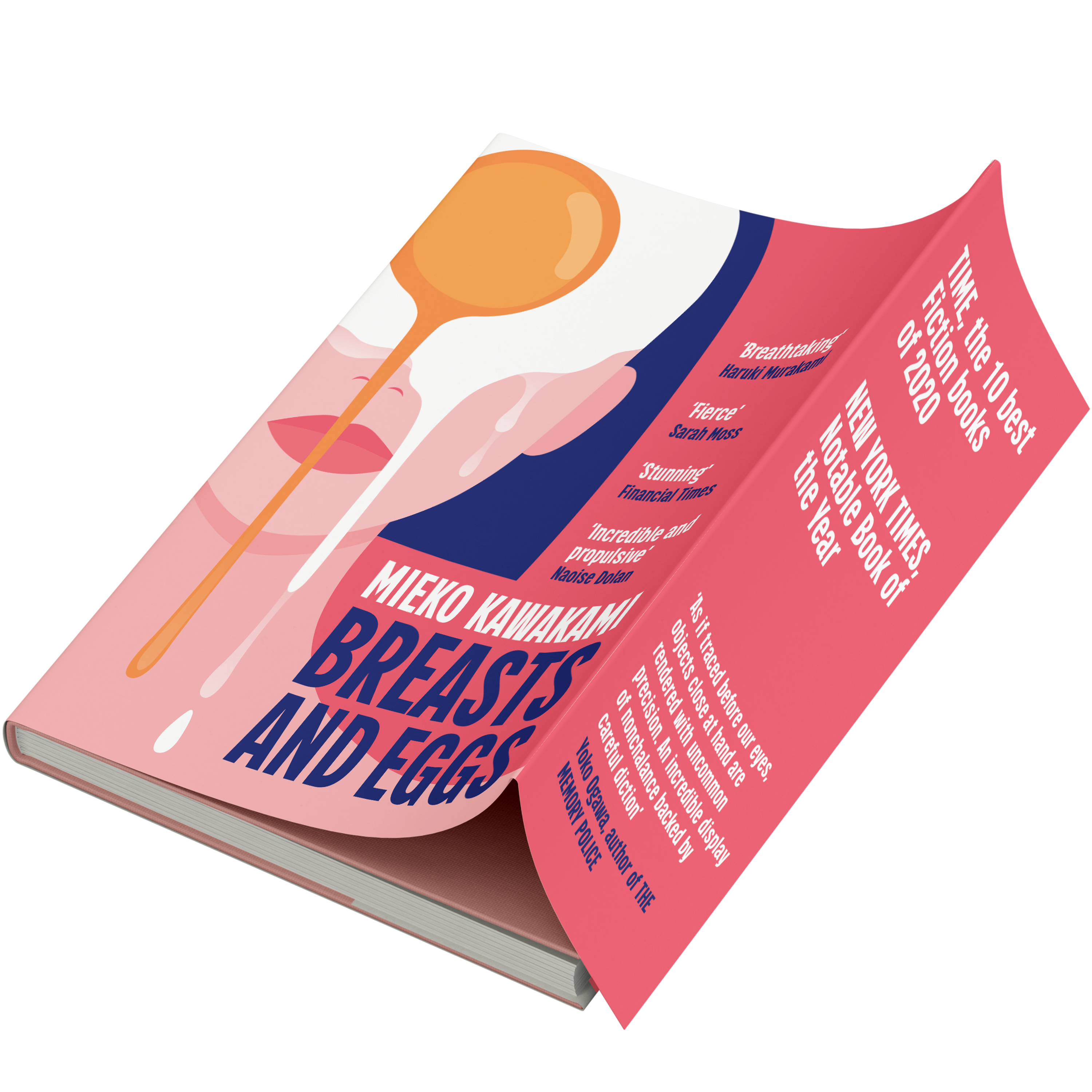 Book cover design 2: Open book showing colorful typography and quotes layout