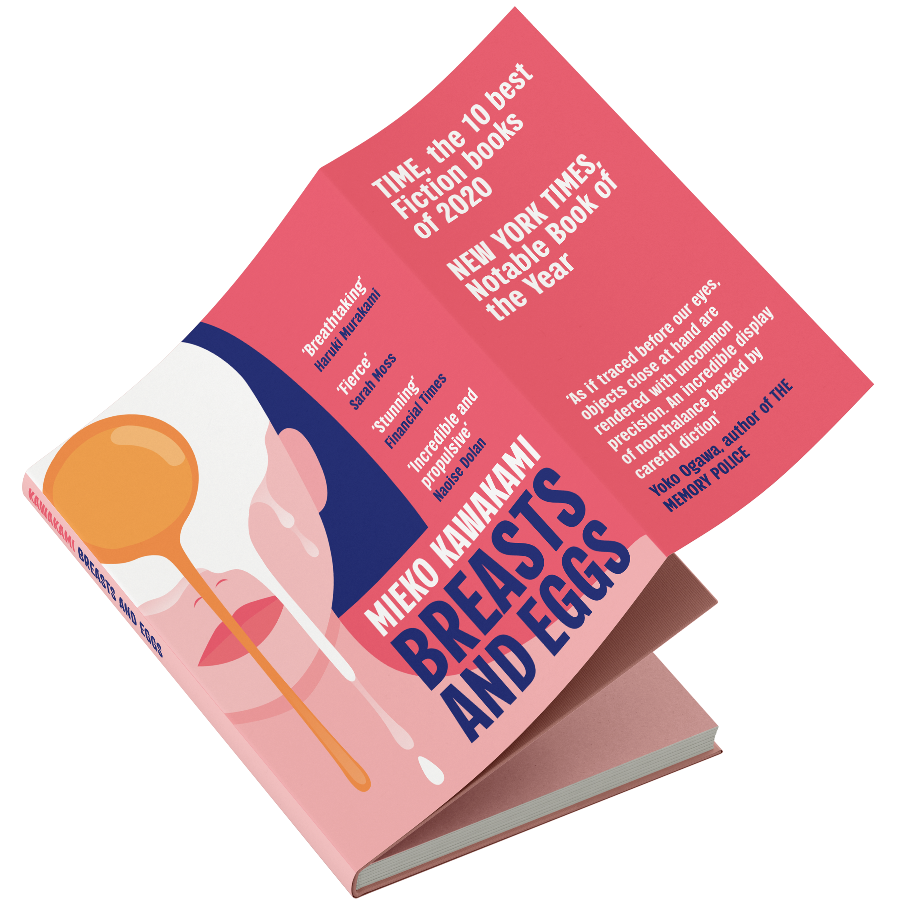 Book cover design 3: Dynamic flowing typography with pink and blue color scheme